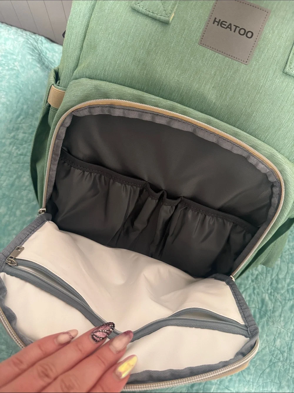 Green Baby Diaper Backpack